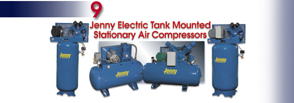 Jenny Electric Tank Mounted Stationary Air Compressor Manuals
