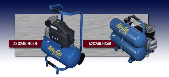 Jenny Portable Hand Carry Air Compressors Models A2G246-HC5H and A2G246-HC4V