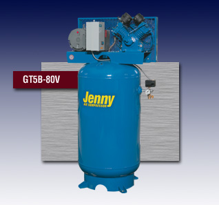 Jenny Two Stage Electric Stationary Air Compressor - Model GT5B-80V