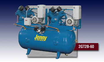 Jenny Duplex Electric Stationary Air Compressor - Model 2GT2B-60